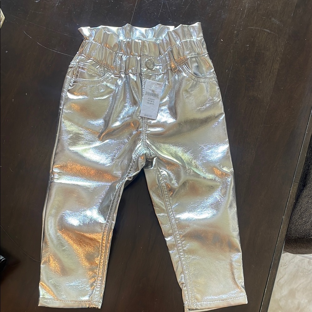 GAP Silver Jeans Metallic Finish Relaxed Fit